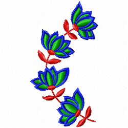Flowers And Tree Embroidery Design 11